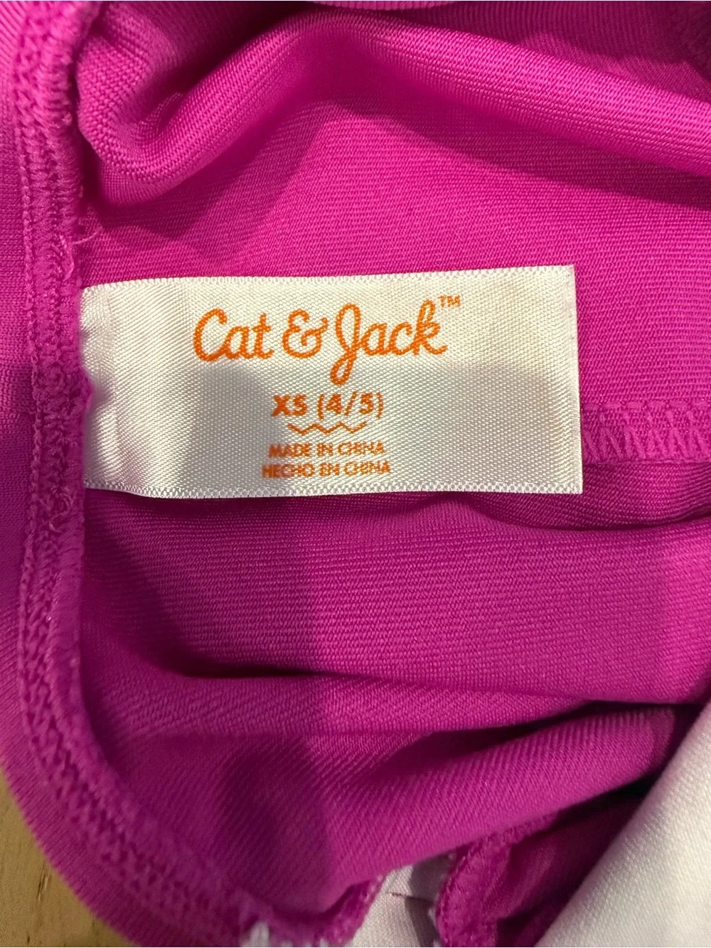 Cat & Jack Girls Gymnastics Biketard Leotard XS 4/5 Pink Blue Metallic
